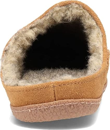 Clarks Stylish Baseball Stiching Cinnamon Plush Sherpa Lined Rounded Toe Suede Clogs (Tan Premium Suede, 11) #TOP3