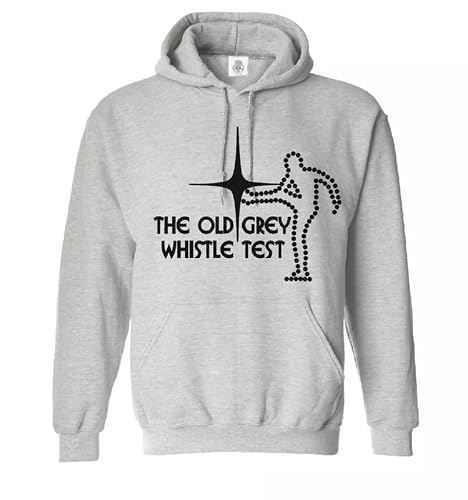 Image of The Old Grey Whistle Test Hoody Men's Pop Retro Sweatshirt Rock Band Music Hood Hoodies (SPORT GREY - Large)