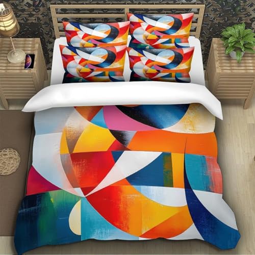 Housse de Couette 3D Parure de Lit Microfibre Résistante Respirante Flux de Feu - 5