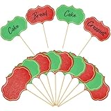 Blulu チーズマーカー シャルキュトリーボード ビュッフェラベル フードタグ ブランク つまようじ フラッグ 前菜サイン 黒板 カップケーキトッパー ピック 結婚式 誕生日パーティーの装飾用 (2色)