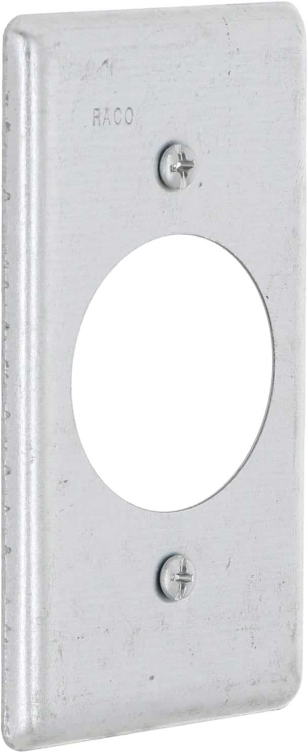 RACO 867 Flat Handy Box Cover, 4-3/16 2-5/16 in W, Gray, Steel, 4-3/16" L X 2-5/16" W, Product Specific 1 Count (Pack of 1)