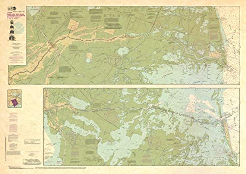 Paradise Cay Publications, Inc. Antiqued NOAA Chart 11365: Barataria and Bayou Lafourche Waterways Intracoastal Waterway to Gulf of Mexico