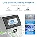 Commercial Ice Machine 200 LBS/24H with 50 LBS Storage Bin, Ice Cubes Ready in 5-15 min, Stainless Steel Industrial Ice Maker, Self-Cleaning, Timing Function, Adjustable Ice Thicknesses