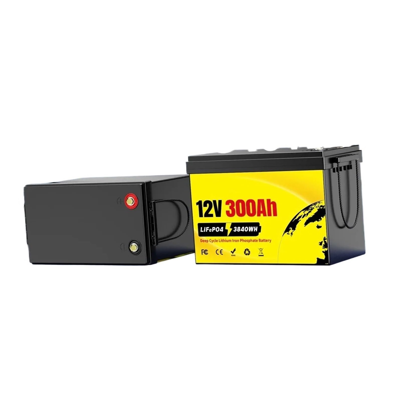 Batteria Al Litio Ricaricabile Da 12,8 V 300 Ah LiFePO4 Con 200 A BMS | Batteria al litio ferro fosfato da 4000-15000 cicli profondi(12V 10Ah)