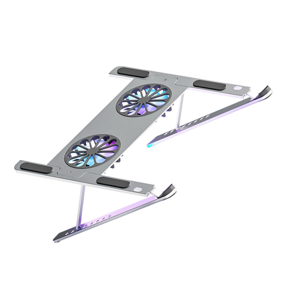 Alipis Soporte Refrigerador Portátil de Aleación de Aluminio Ventilador Silencioso y Doble Disipación para Computadora Portátil, Diseño Especial y Textura Fina