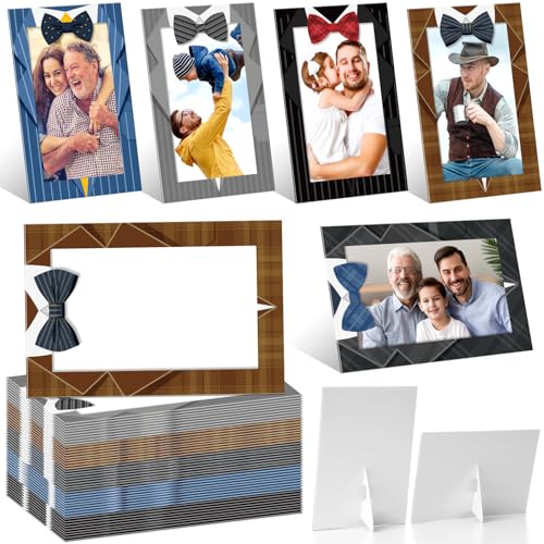 Image of AmazingSpark 50 Pack Paper Photo Frames Picture Frame Cards Decor(50 Pcs,Bow Tie)