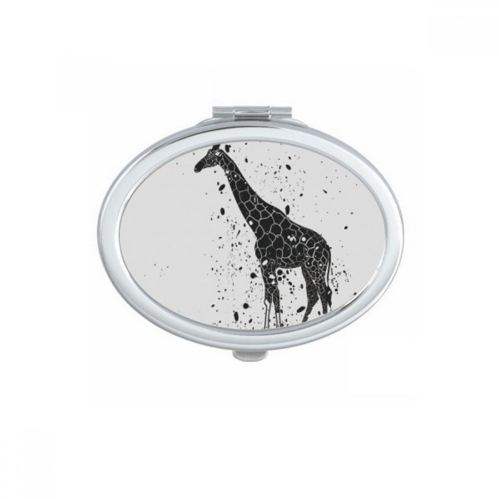 Miroir de poche girafe anneau ovale petit cadeau mignon pour anniversaire
