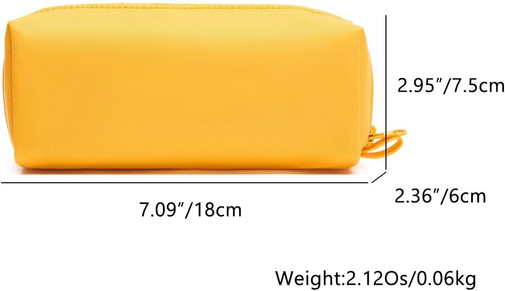 Pencil Case Durable Oxford Fabric Pouch Bag for Pens-Stylish and soft (Yellow)