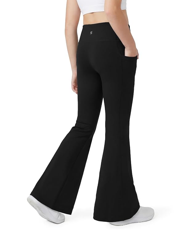 Stelle Girls Flare Leggings with Pockets High Waisted Yoga Dance Pants by Stelle - Used condition - Image 2