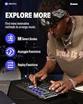 Donner DMK-25 Pro MIDI Keyboard Controller, Portable USB-C MIDI Keyboard with 25 Mini Keys, 8 Drum Pads, OLED Display, Personalised Touch Bar, Music Production Software and 40 Learning Courses