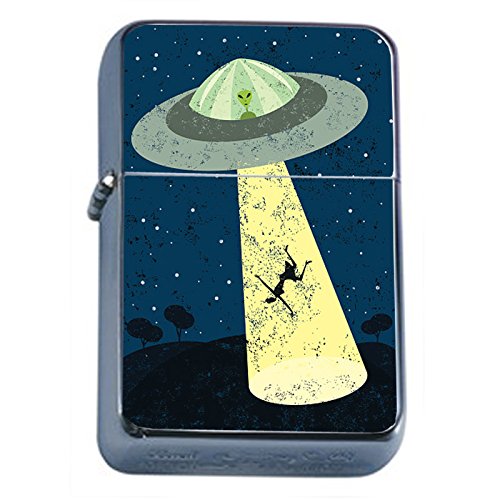 Amazon.com: Vintage Alien Abduction S10 Flip Top Oil Lighter Smoking  Cigarette Smoker Includes Free Silver Case : Health & Household