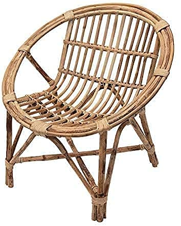 Shamz Enterprises Durable Wood Bamboo Cane Chair (Brown)