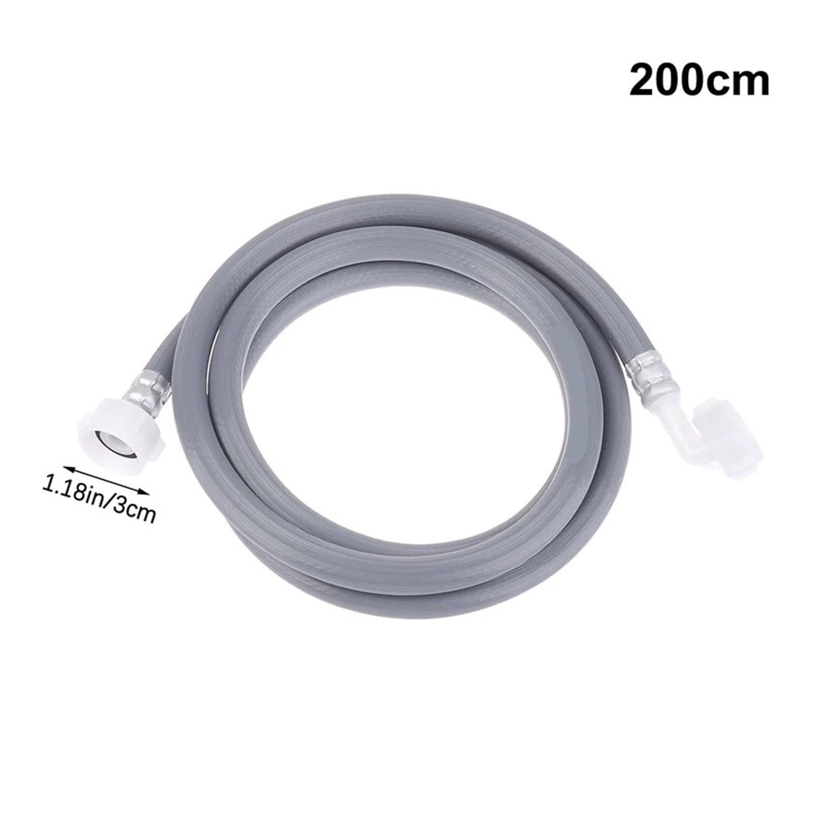 Tubería De Entrada for Lavadora Y Lavavajillas, Manguera De Llenado De Alimentación De Agua Con Conexión De Entrada De Agua Curva De 90 Grados, Reemplazo De Tubería De Agua | 200CM