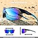 ROCKNIGHT Beach Volleyball Sunglasses Men Polarized UV Protection HD Blue Sunglasses Trendy Sun Shades Skin-Friendly TR90 Frame Black/Blue
