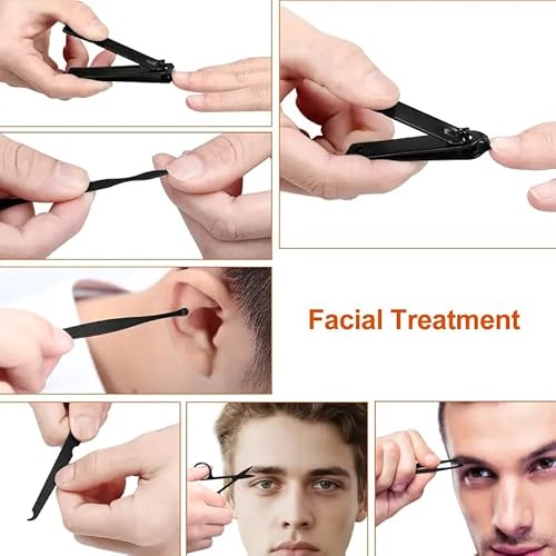 Premium Professional Manicure Set Nail Clippers Pedicure Kit -7 Pieces Stainless Steel Manicure Kit, Professional Grooming Kits, Nail Care Tools With Luxurious Travel Case #TOP3