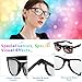 Hifot 3PCS Diffraction Glasses, 3D Prism Rainbow Heart Star Effect Light Refraction Rave Glasses for Bar Concert EDM Party