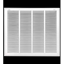 24" X 18" Return Air Filter Grille - Filter Included - Easy Plastic Tabs for Removable Face/Door - HVAC VENT DUCT COVER - White [Outer Dimensions 26 5/8"w X 20 5/8"h]