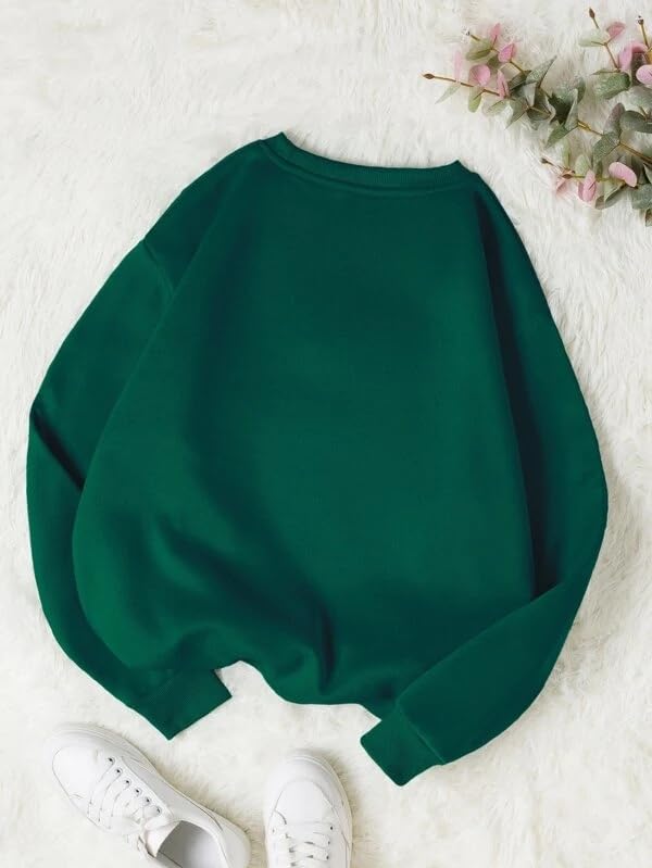 Image of SXV STYLE Solid Plain Unisex Cotton Oversized Baggy Sweatshirt
