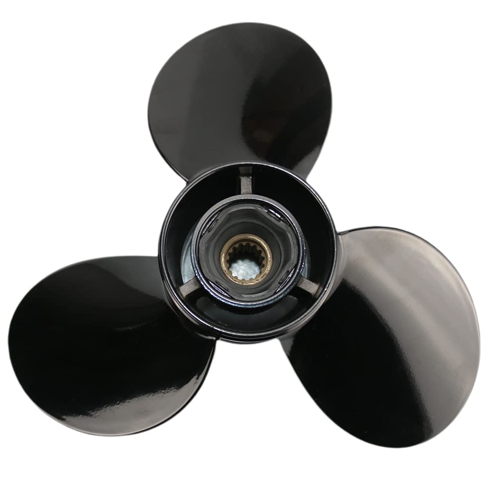 Boatman - Hélice de aluminio para barcos fueraborda para motores Mercury/Mercruiser 40-140 Hp, 15 dientes estriados, derecha