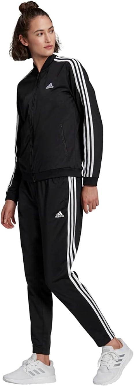 Adidas Essentials 3-Stripes Tracksuit Women’s Jersey Top and Bottom Set