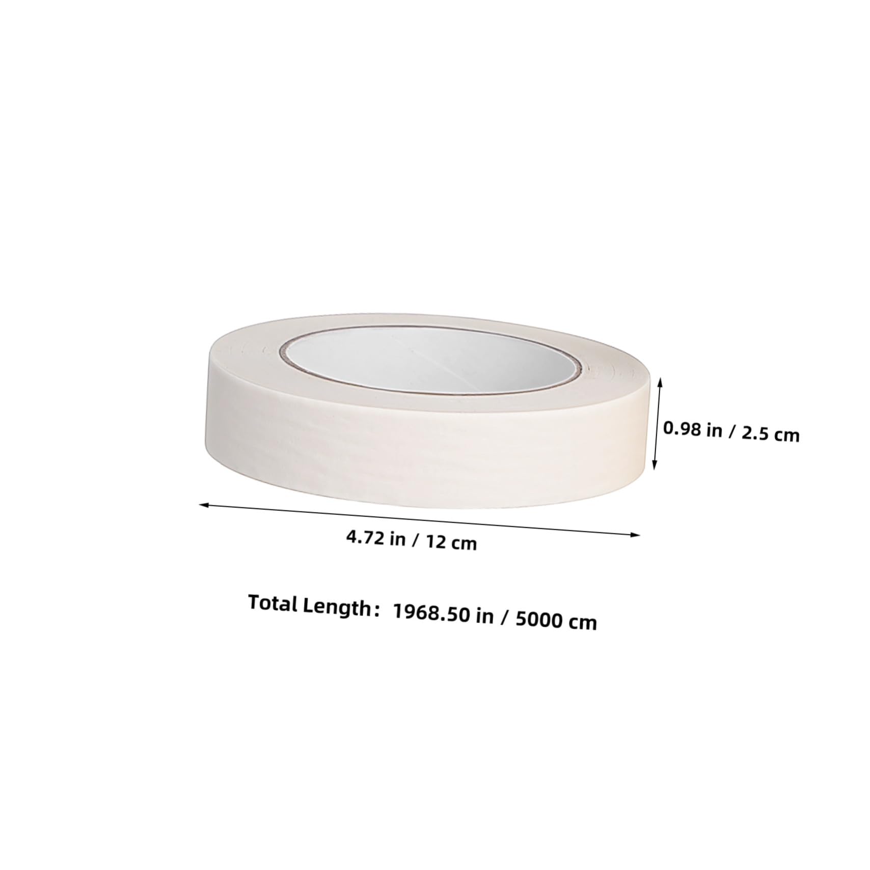 6 Rouleaux Ruban de Masquage Blanc Adhésif Moyen pour Peintres Décoration et Travaux Artistiques Facile à Déchirer Protection Fuite Peinture