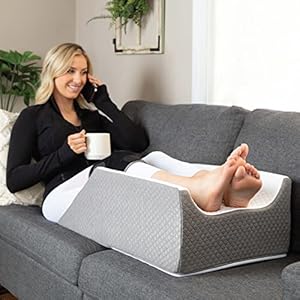 Kolbs Double Leg Elevation Pillow | Post Surgery Leg Pillow | Stylish Chic Jacquard Cover