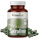 Spirulina Tabletten Bio | 400 Presslinge | mit je 6g Spirulina Algen Pulver pro Tagesdosis | 100% Bio Spirulinapulver | hochdosiert | vegan | vom Achterhof