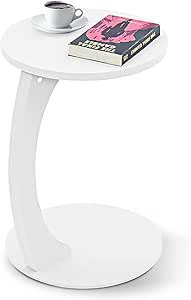 En.casa Beistelltisch Alerhavn Klappbar - 70x49x68 Cm Laptoptisch Mit Metallgestell & Transparenter Platte