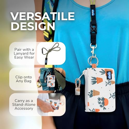 Image of KAVU Stirling Double Sided Slim Cotton Canvas Zip Wallet