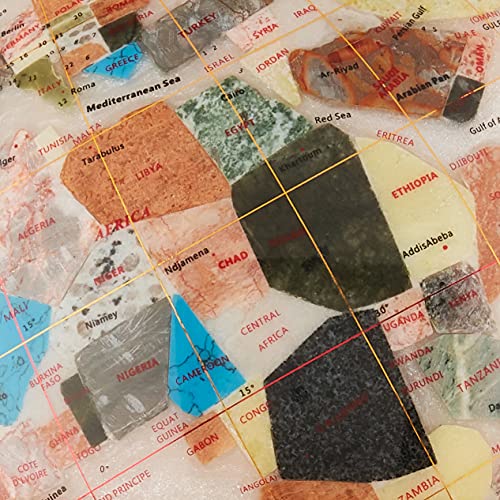 Unique Art Since 1996 330 Mngt Pearl Copper Desktop Gemstone Globe #TOP3