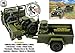 Click N' Play Military Logistics Transport Unit 16 Piece Play Set with Accessories, Green