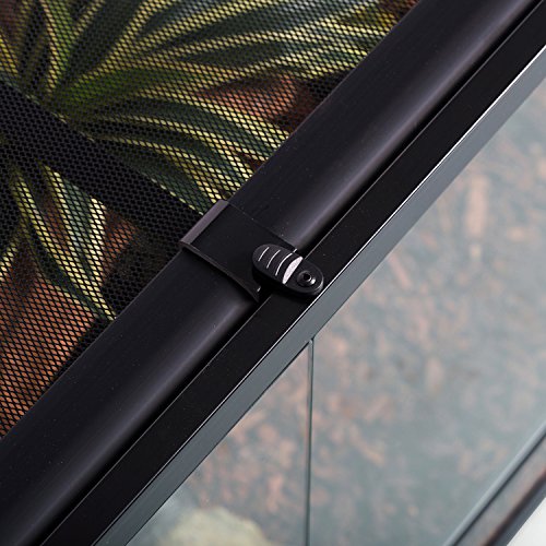 image for REPTI ZOO 50 Gallon Reptile Glass Terrarium Tank Double Hinge Door wit