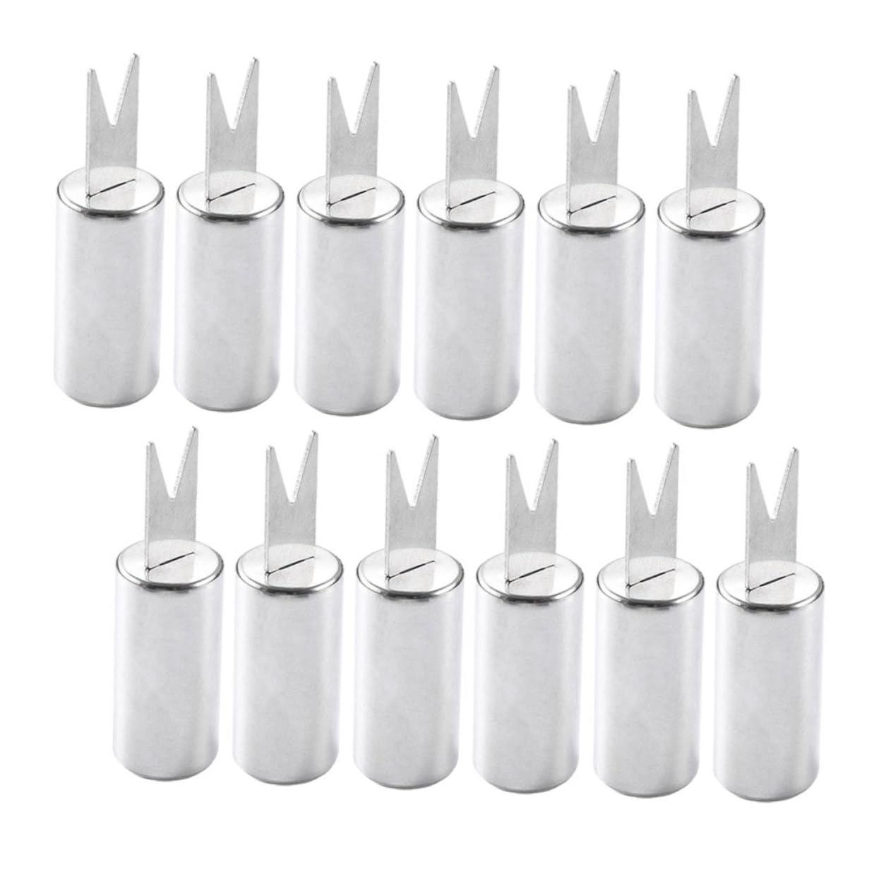 GAROZATION 12Pcs Stainless Steel Corn Holders Durable Bbq Forks for Corn Meat Vegetables and Fruits Non Slip Design for Grilling and Outdoor Parties