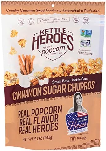 Kettle Heroes Aged White Cheddar Popcorn - 6 Pack Small Batch Gluten Free Snack