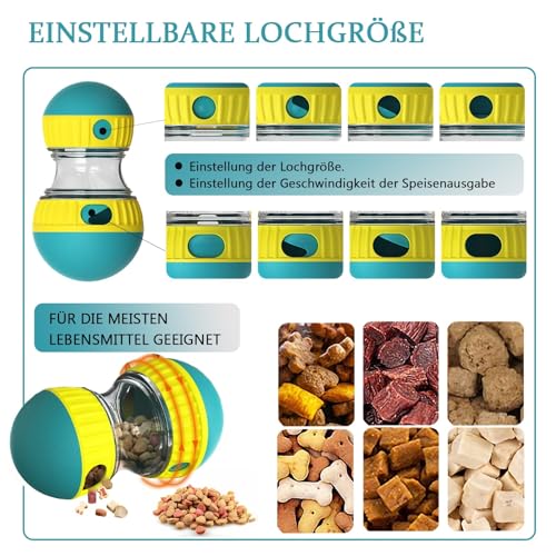 JWTEEE Intelligenzspielzeug für Hunde - Slow Feeder & Puzzle Spielzeug mit Futterfunktion, Denkspiele für Hunde (Hundeball, Spielzeugball, Hundespielzeug) für mittlere und große Hund (Green XL)