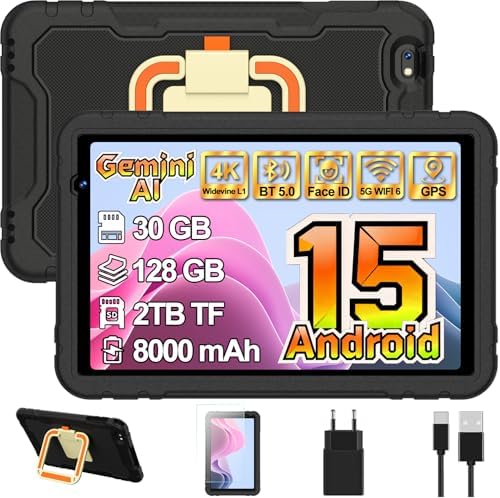 Android 15 Niños Tablet 10 Pulgadas Gemini AI, 30GB RAM+128GB ROM...