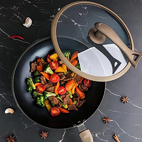 Wok con mango desmontable y tapa de vidrio templado miniatura 4