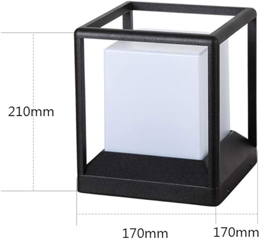 Generic GUOCC Creative Outdoor Waterproof Column Head Light Courtyard Door Lamp Villa Yard Wall Lamp Square Connected Door Post Lamp Door Column Lamp Lights Fixture (Size : A#) photo 3