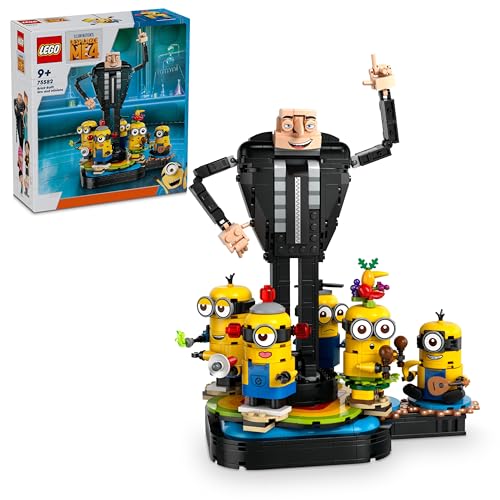 LEGO Despicable Me Brick-Built Gru and Minions, Buildable Movie Toys for Kids, Girls & Boys Aged 9 Plus, Figures Playset for Independent Play, Birthday Gift Idea 75582