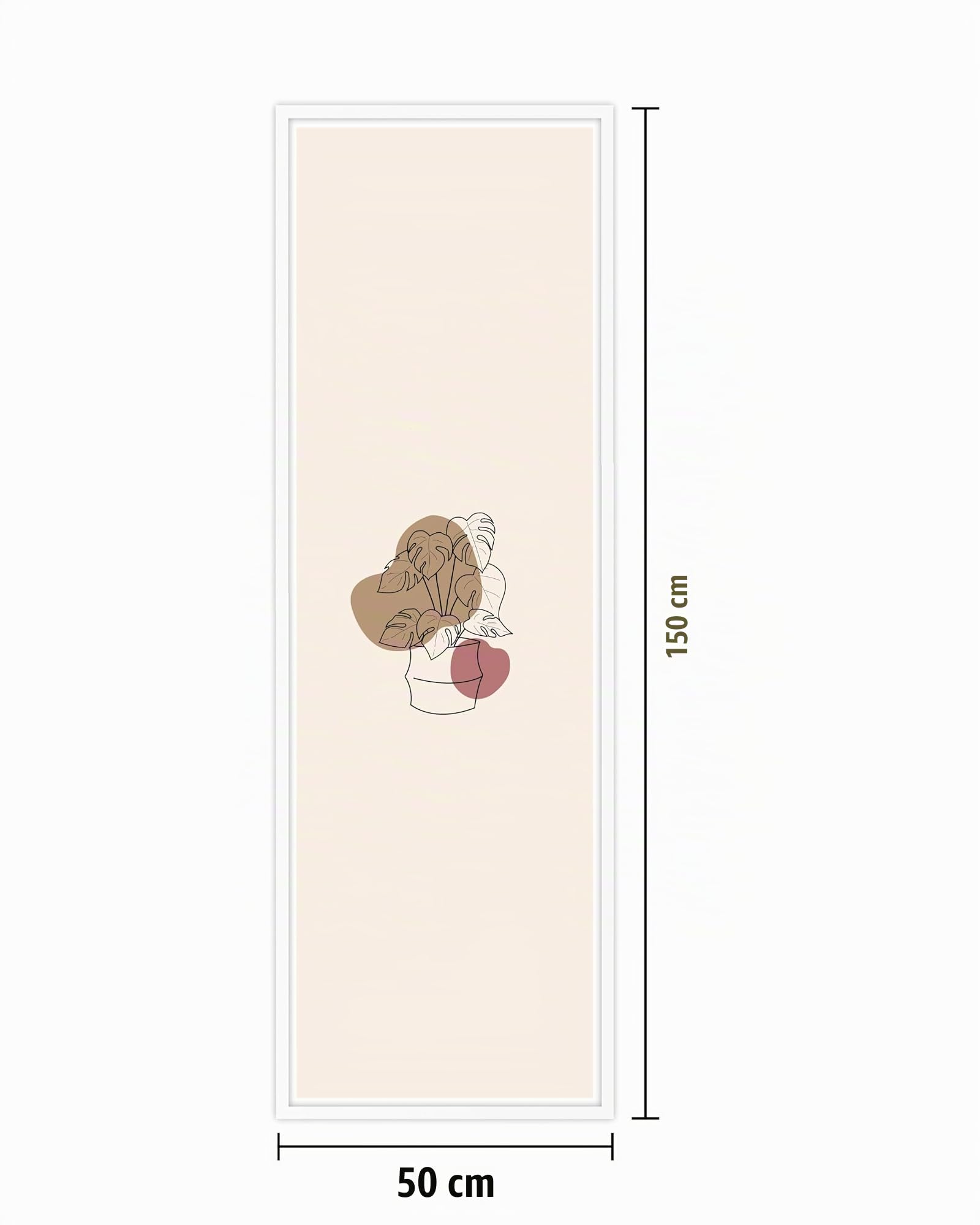 Close Up Cadre photo en bois MDF avec panneau arrière et verre PVC incassable pour posters, impressions d'art, collages, etc. Cadre photo 50 x 150 cm