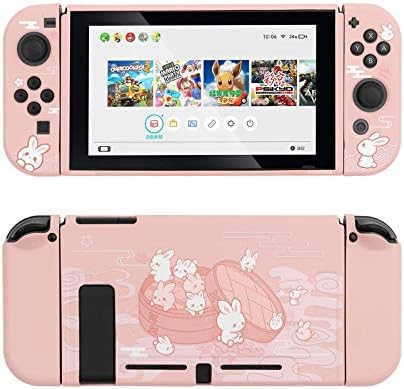 GeekShare Etui ochronne kompatybilne z Nintendo Switch, miękkie etui z TPU Slim Case Cover Fit Switch Console i Joy-Con (Steamed Bun Rabbit) [gra wideo]