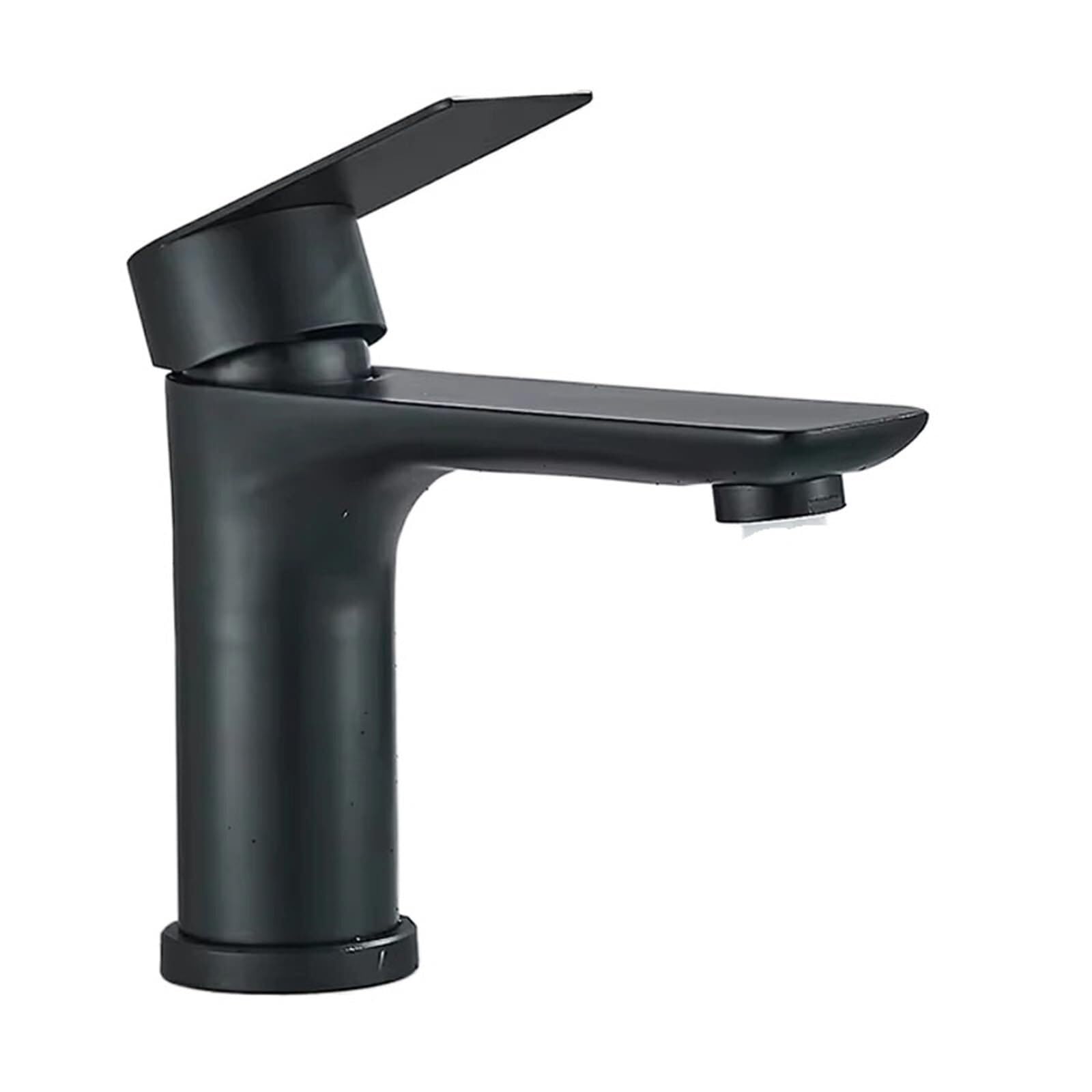 Basin Tap 304 Stainless Steel Bathroom Faucet Hot and Cold Water Outlet Sink Black Washbasin Tap for(Matte Black)