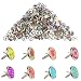 Yexpress 100 Pieces 12mm Mixed Mini Brads Round Paper Fasteners Brass Pastel Metal Brads for Scrapbooking Crafts DIY Paper