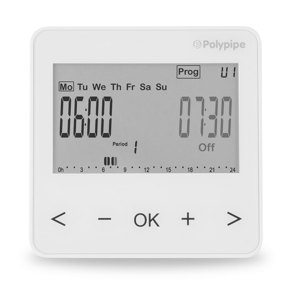 Programmateur Polypipe UFHTIME2B à 2 canaux avec écran numérique