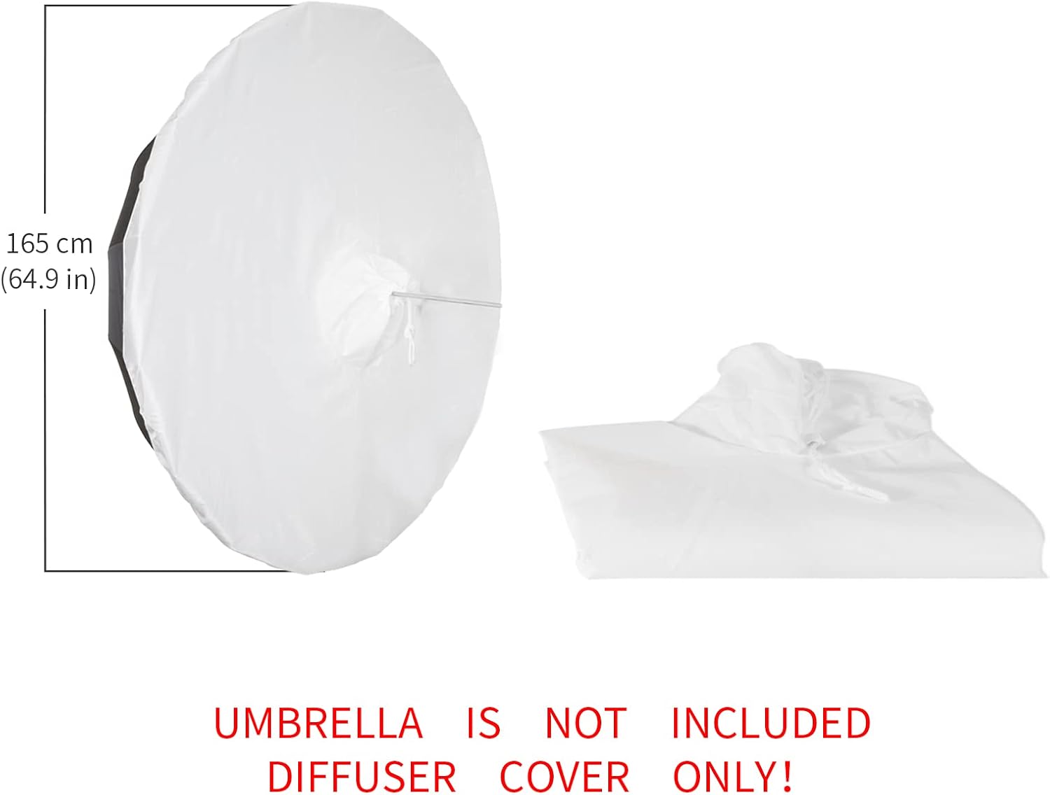 Selens 65 Inch Photography Umbrella Diffuser Soft Cloth for Compatible with 65" Photo Umbrella for Photo Studio Flash Speed Light