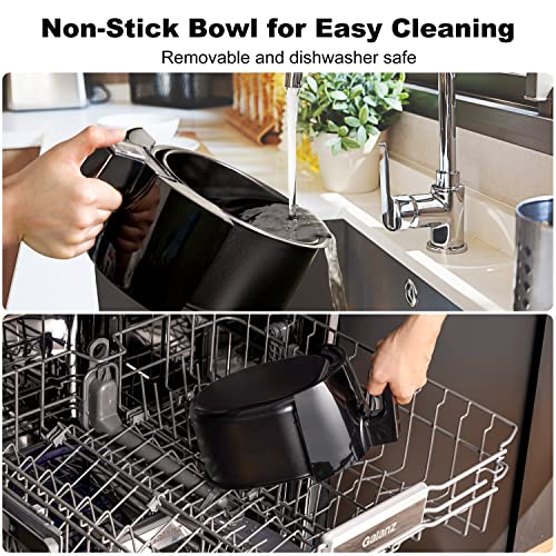 Willz Small Compact Electric Air Fryer Oil Free Quick Cook With Time & Temperature Control & Auto Shut Off Feature, Non-Stick Air Fry Basket, 2.6 Quart, 1200W, Black #TOP5