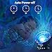 Ohuhu Ocean Wave Projector, 12 LED Skylight Projector Lamp with 7 Color Modes Ocean Sound Machine with Timer Music Speaker Night Light for Kids Baby Adult Gift Bedroom Living Room Decoration