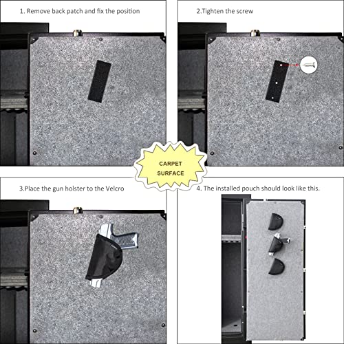 Raymace Pistol Holster With Adhensive Backing ,Gun Safe Accessories Pistol Handgun Holster Storage Solution Mount Inside Gun Safes Door thumb #4