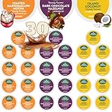 30-count K-Cup portion packs for Keurig K-Cup Brewers with Green Mountain Flavors Island Coconut, Toasted Marshmallow Mocha, and Dark Chocolate Hazelnut Variety Packaged by Brightest Place