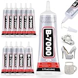 Pegamento Silicona Transparente, 12 x 110 ml Adhesivo Multiuso de Secado Rapido con Aplicador de Precisión, Pegamento...